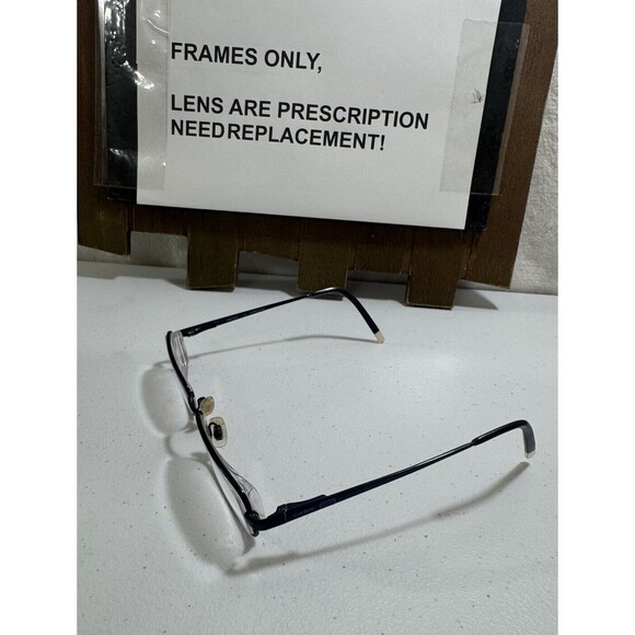 DKNY Black Metal Rectangular Eyeglasses Flexible Temples DY5533 1006 52 16 135 - Picture 1 of 5